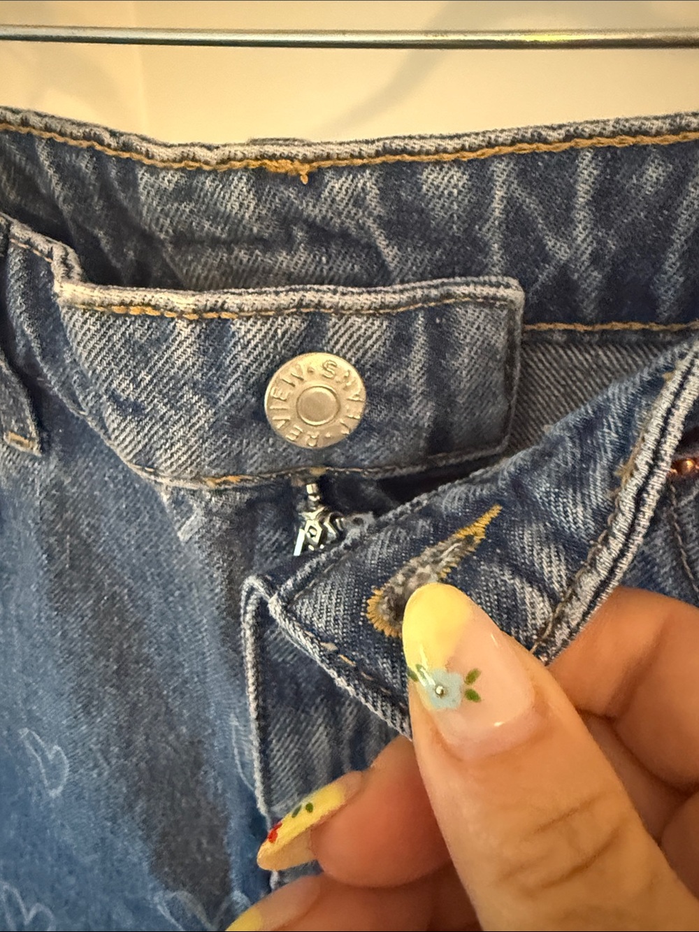 Review Heart Print Denim Shorts Y2K Retro Kidcore Festival Cottagecore - Picture 5 of 7